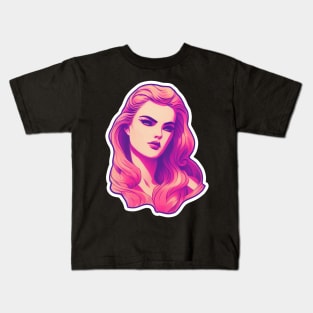 Retro wave female Kids T-Shirt